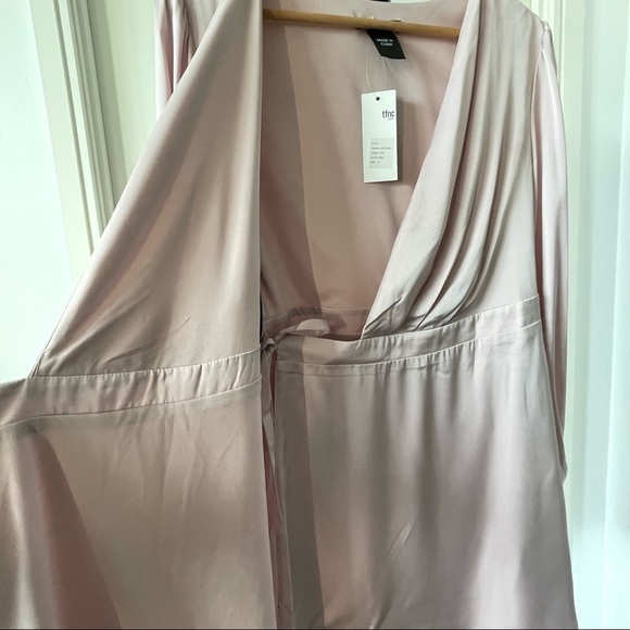 Brand New Satin Long Sleeve Front Wrap Dress- ASOS - Picture 11 of 12